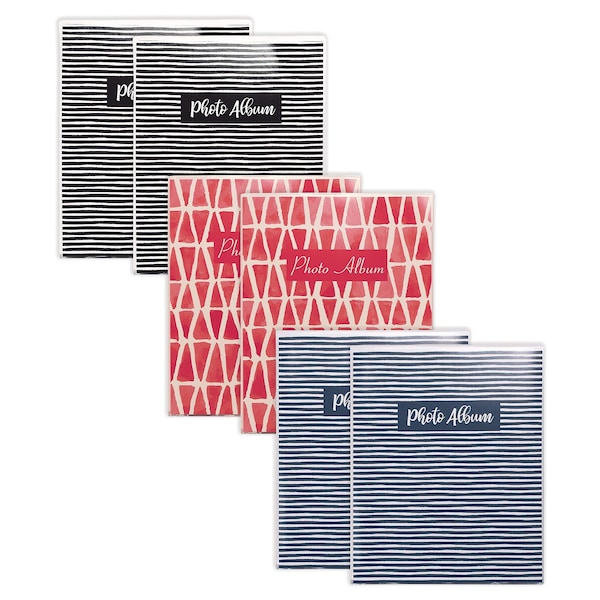 Better Office Products 36 Photo Mini Photo Album, 4in. x 6in. Flexible Cover W/Removable Inserts, Clear View Frt Cvr, 6PK 32101 - main